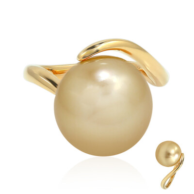 Goldene Südseeperlen-Goldring (TPC)