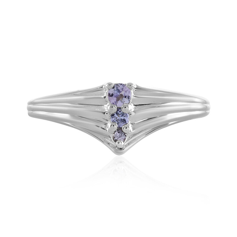 Veredelter Tansanischer Tansanit Sterling Silber Ring, 0,221ct