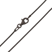 Silber-Zopfkette - 5,1 g - 70 cm - rutheniert
