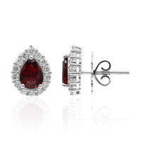 Roter Burmesischer Spinell-Goldohrringe (Estée Collection)