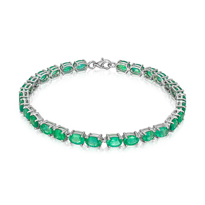 Sambia-Smaragd-Silberarmband