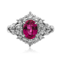 Pinkfarbener Saphir-Platinring (CIRARI)