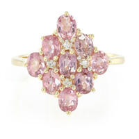 Nicht erhitzter Padparadscha-Saphir-Goldring (AMAYANI)