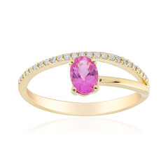 Pinkfarbener Saphir-Goldring (CIRARI)