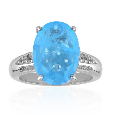 Blauer Quarz-Silberring