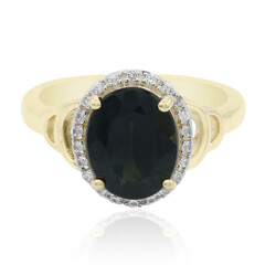 Blauer Feueropal-Goldring