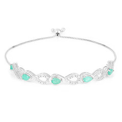 Socoto-Smaragd-Silberarmband