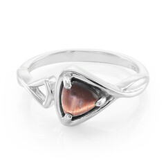Rotes Tigerauge-Silberring
