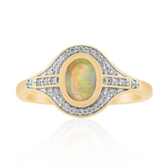 Lightning Ridge-Schwarzer Crystal-Opal-Goldring (Mark Tremonti)