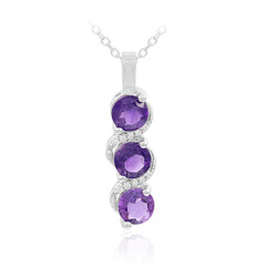 Sambia-Amethyst-Silberhalskette
