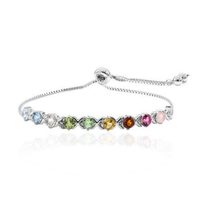 Edelstein-Silberarmband
