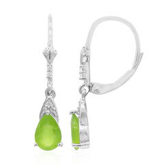 Brasilianischer Grüner Opal-Silberohrringe