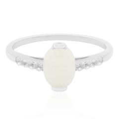 Weißer Opal-Silberring