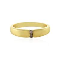 I4 Champagner-Brillant-Silberring