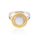 Schnee-Quarz-Silberring (MONOSONO COLLECTION)