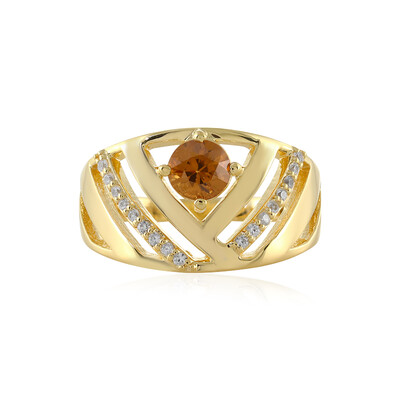 Cognac-Zirkon-Silberring