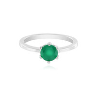 Grüner Onyx-Silberring