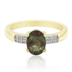 Grüner Tibetanit-Goldring