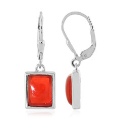 Äthiopischer Roter Opal-Silberohrringe