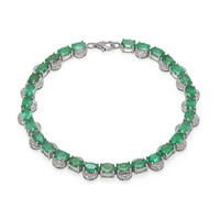 Sambia-Smaragd-Silberarmband