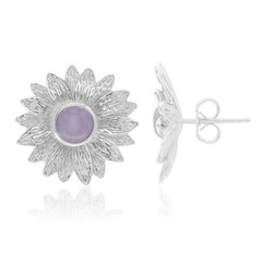 Lavendel-Jade-Silberohrringe