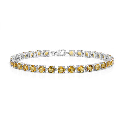 Cognac-Quarz-Silberarmband