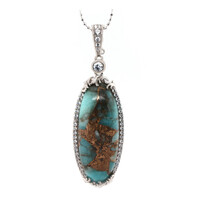 Amazonit-Mosaik-Silberhalskette (Dallas Prince Designs)