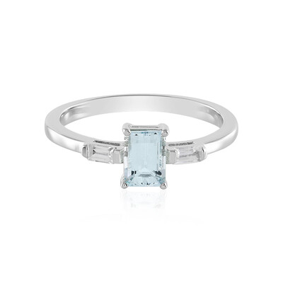 Brasilianischer Aquamarin-Silberring