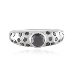Schwarzer Brillant-Goldring