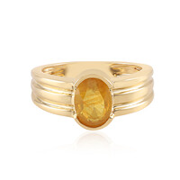 Gelber Madagaskar-Saphir-Silberring