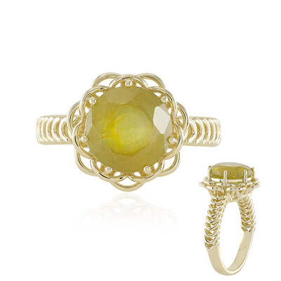 Gelber Madagaskar-Saphir-Goldring (Ornaments by de Melo)