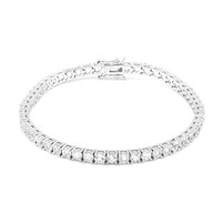 Weißer Topas-Silberarmband