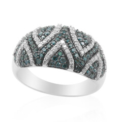 Blauer I1 Diamant-Goldring