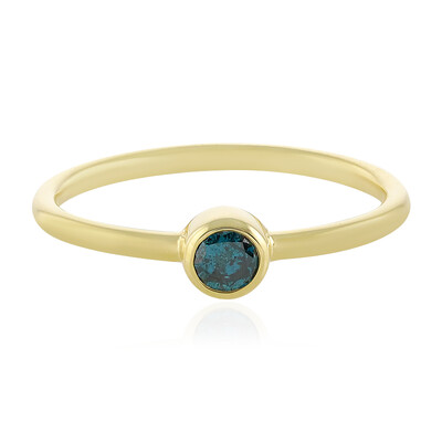 Blauer Brillant-Goldring