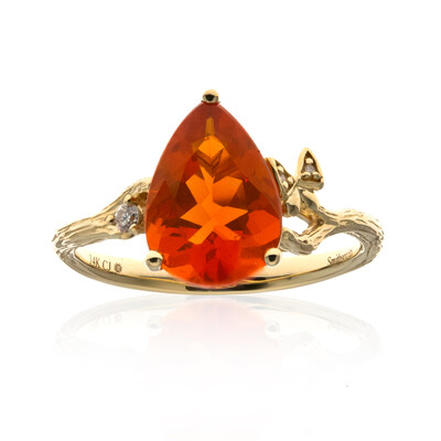 Mexikanischer Feueropal-Goldring (Smithsonian)