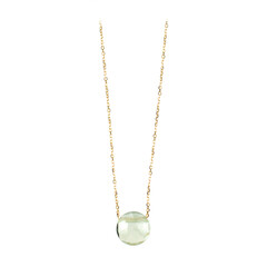 Grüner Amethyst-Goldhalskette