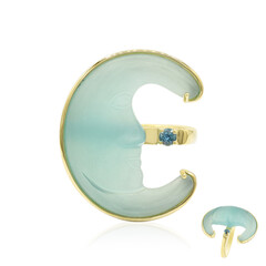 Blauer Chalzedon-Goldring (Glenn Lehrer)
