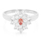 Padparadscha-Saphir-Silberring