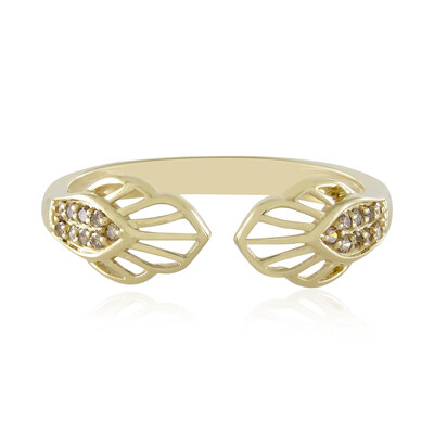 I2 Champagner-Diamant-Goldring (Ornaments by de Melo)