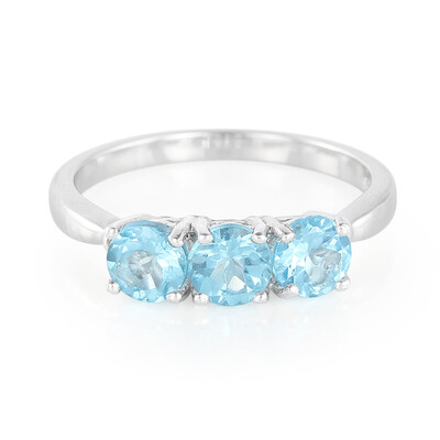 Blauer Apatit-Silberring
