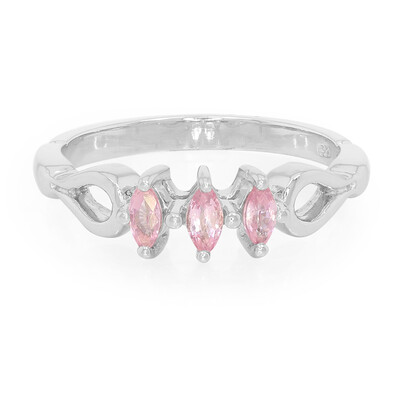 Pinkfarbener Ceylon-Saphir-Silberring