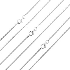 Silber-Panzerkettenset - 9,2 g - 45, 50, 60 cm