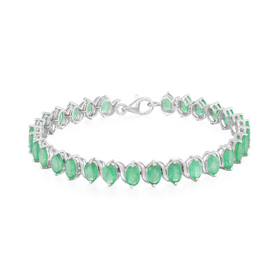 Sambia-Smaragd-Silberarmband