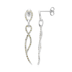 Fancy-Diamant-Silberohrringe