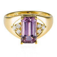 Pinkfarbener Diaspor-Goldring (AMAYANI)