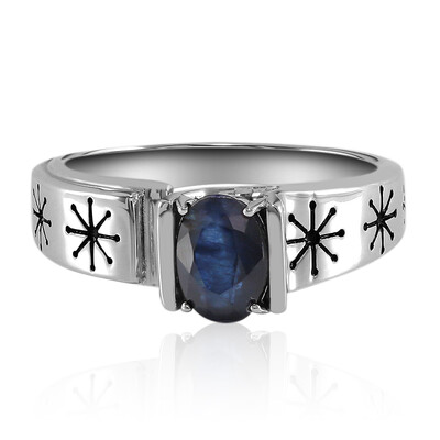 Blauer Saphir-Silberring (TPC)