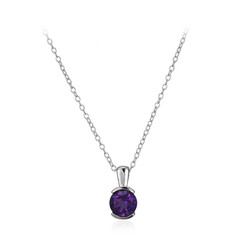 Sambia-Amethyst-Silberhalskette