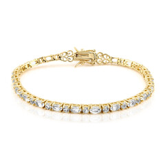 Weißer Topas-Silberarmband