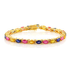 Madagaskar-Saphir-Silberarmband
