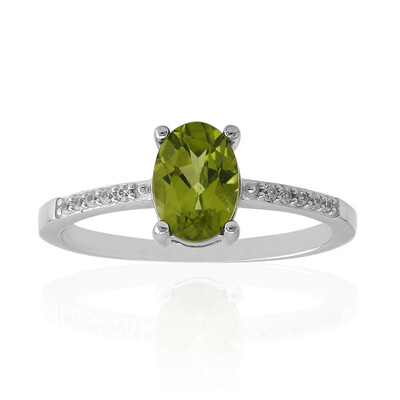 Burmesischer Peridot-Silberring